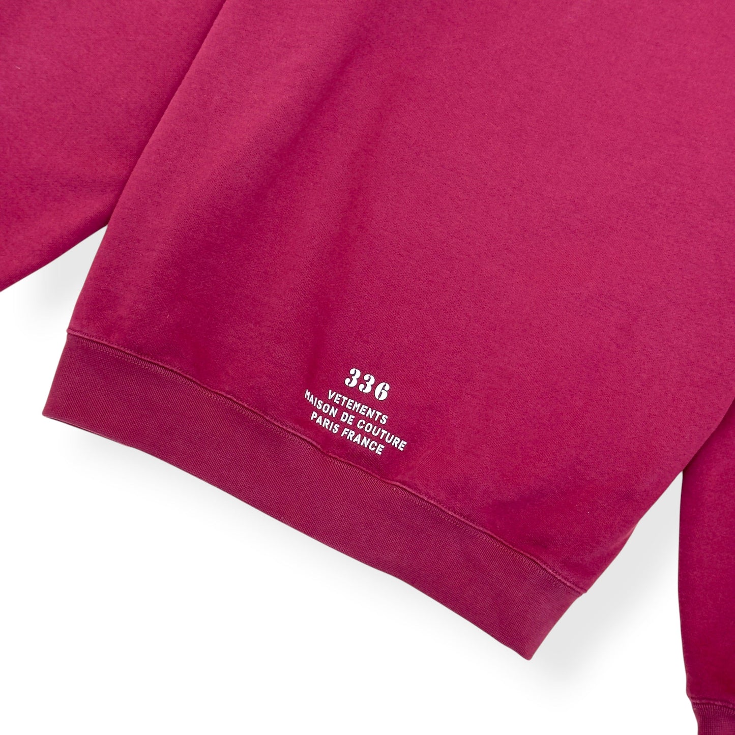 VETEMENTS OVERSIZED LOGO PRINT HOODIE BURGUNDY M | Medium, Burgundy