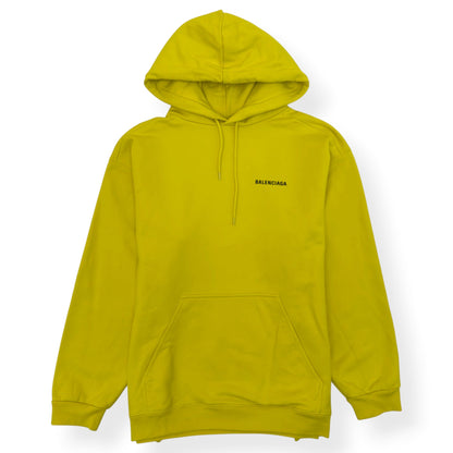 BALENCIAGA LOGO HOODIE YELLOW L | Large, Yellow