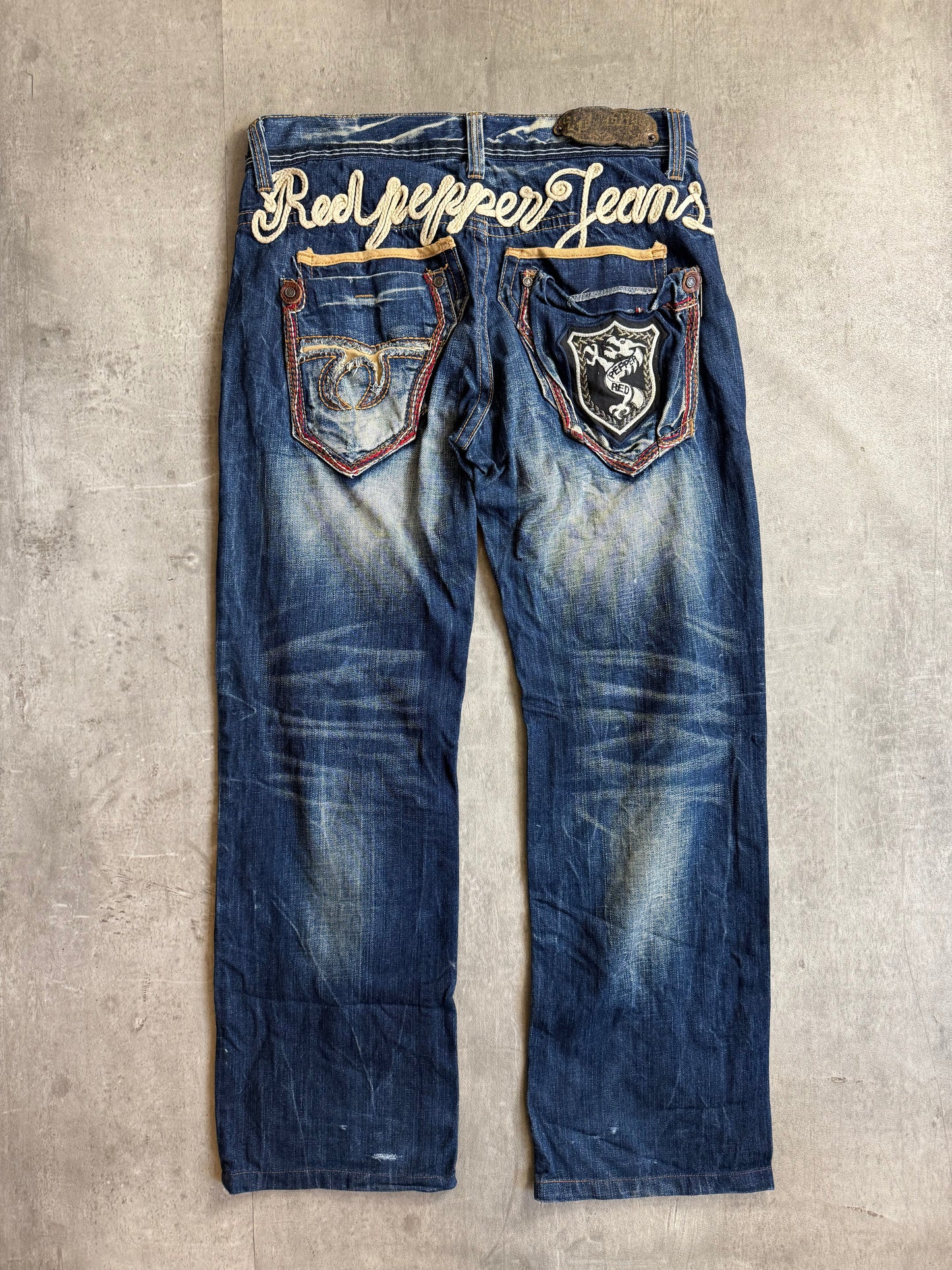 Red Pepper Four Pocket Embelished Denim Jeans