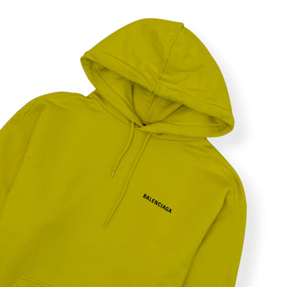 BALENCIAGA LOGO HOODIE YELLOW L | Large, Yellow