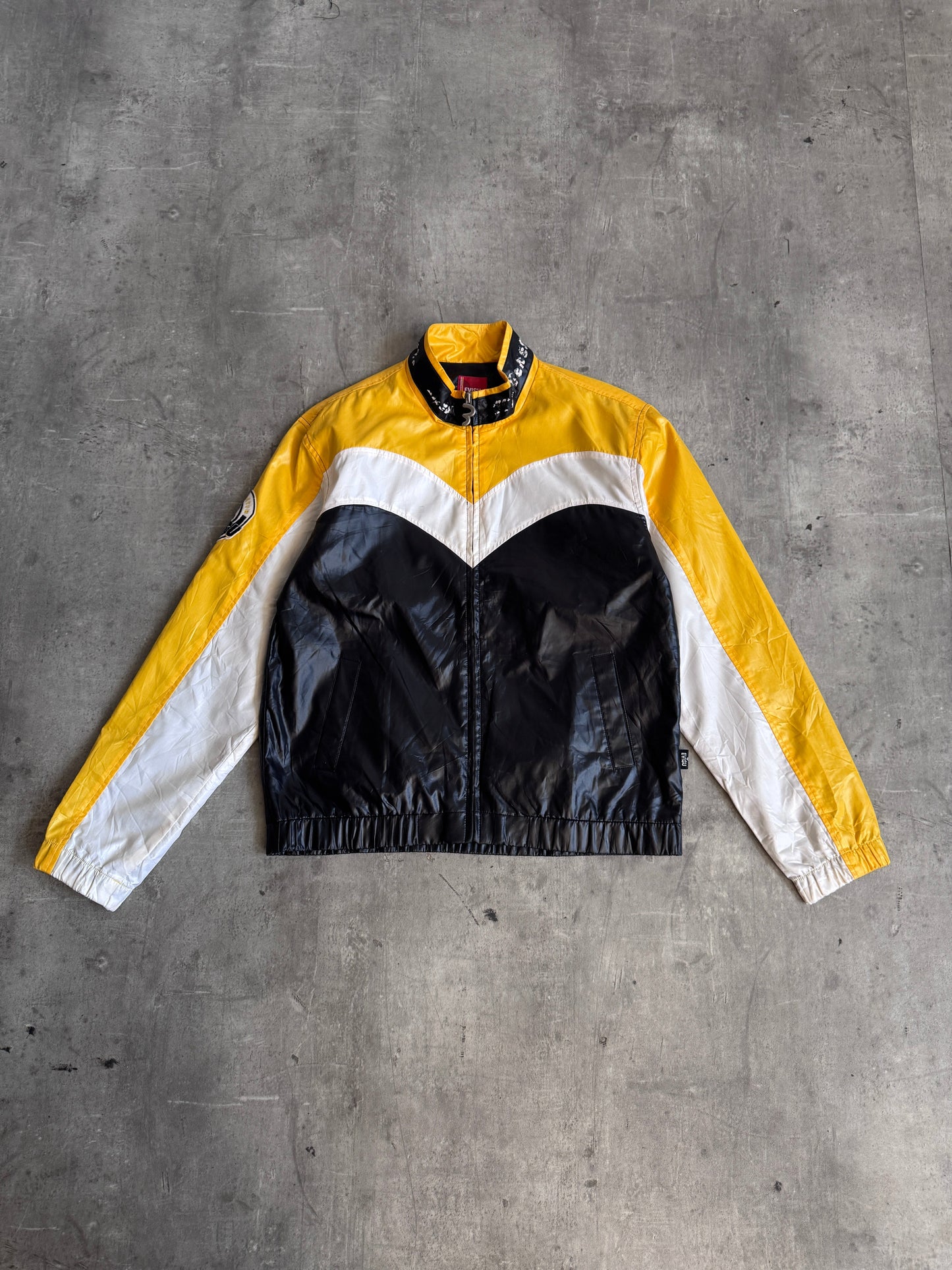 Evisu Yellow Colourblock Waterproof Lightweight Jacket