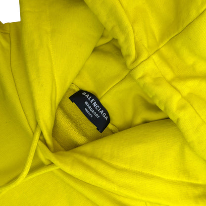 BALENCIAGA LOGO HOODIE YELLOW L | Large, Yellow