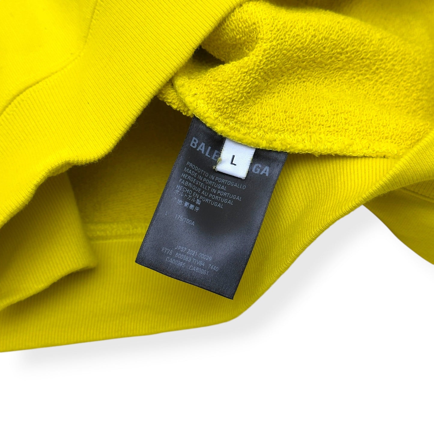 BALENCIAGA LOGO HOODIE YELLOW L | Large, Yellow