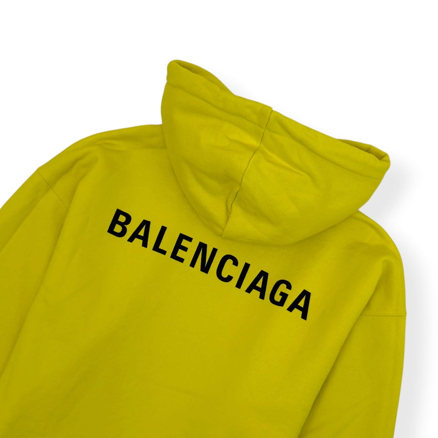 BALENCIAGA LOGO HOODIE YELLOW L | Large, Yellow
