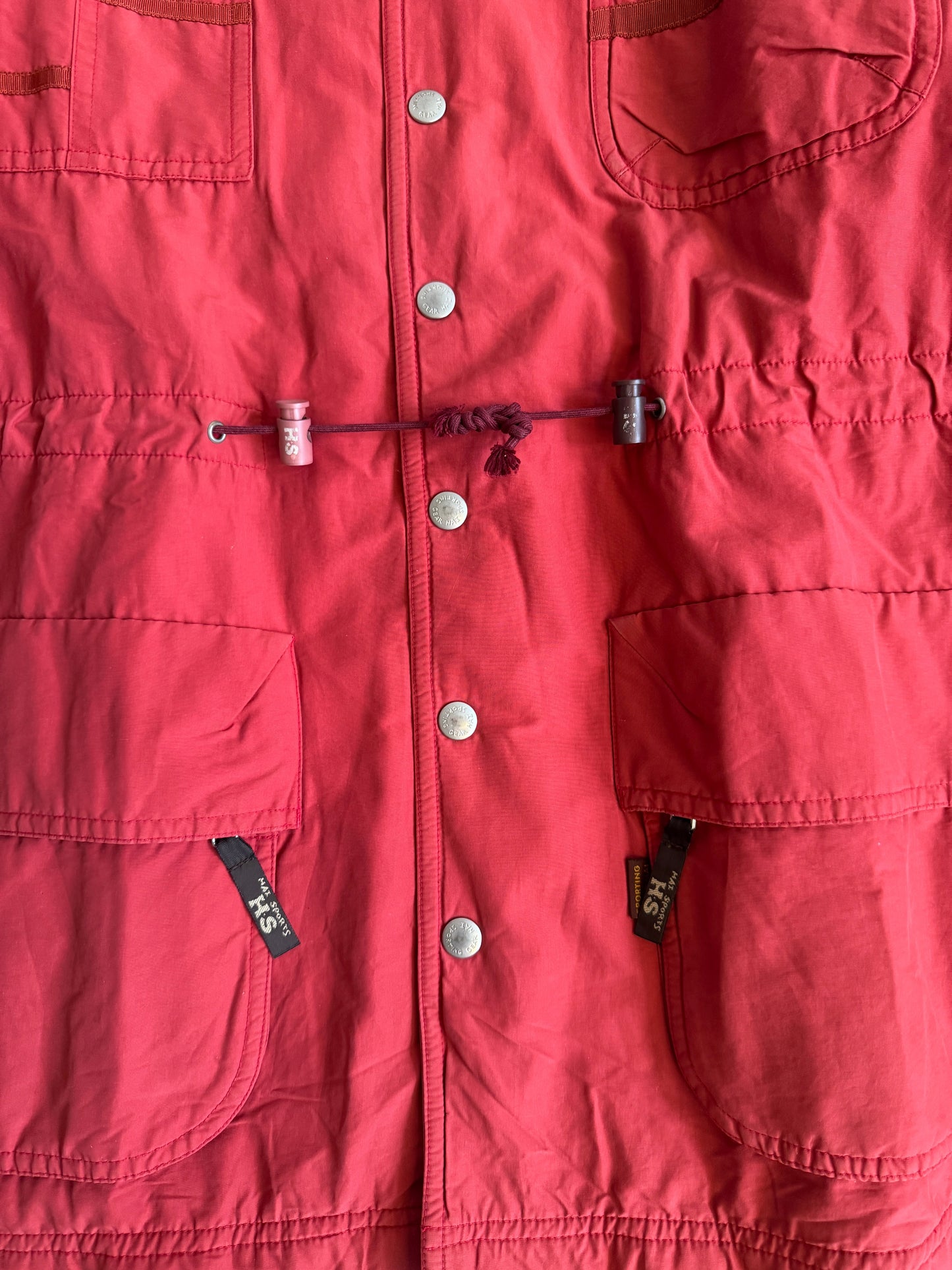 Issey Miyake Hai Sporting Gear Red Fleece lined Tech Jacket