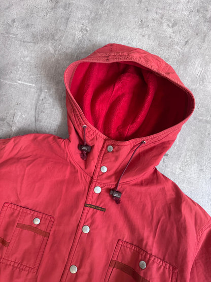 Issey Miyake Hai Sporting Gear Red Fleece lined Tech Jacket