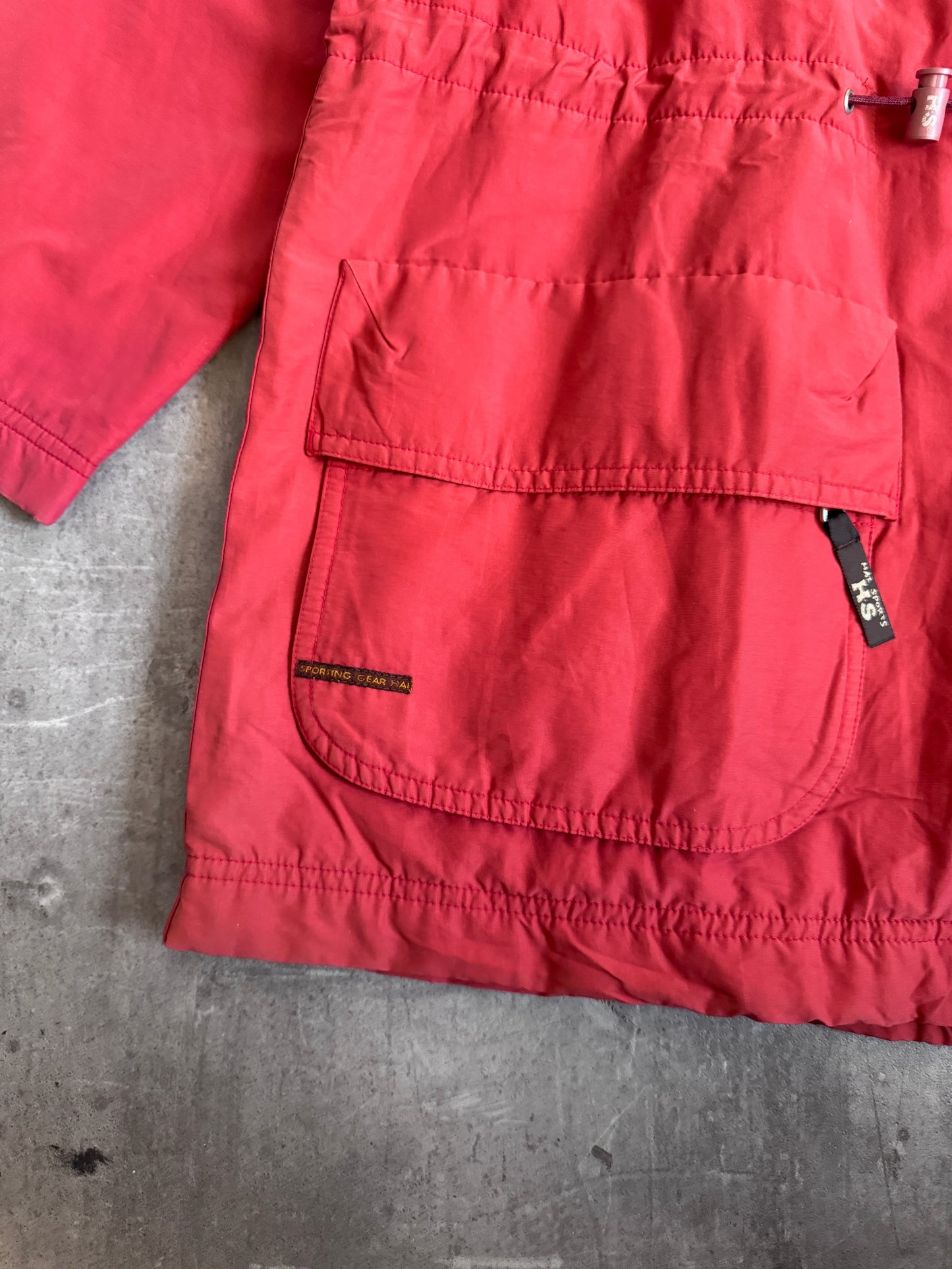 Issey Miyake Hai Sporting Gear Red Fleece lined Tech Jacket