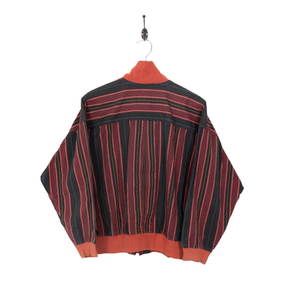 Issey Miyake Hai Sporting Gear Stripe Bomber Jacket