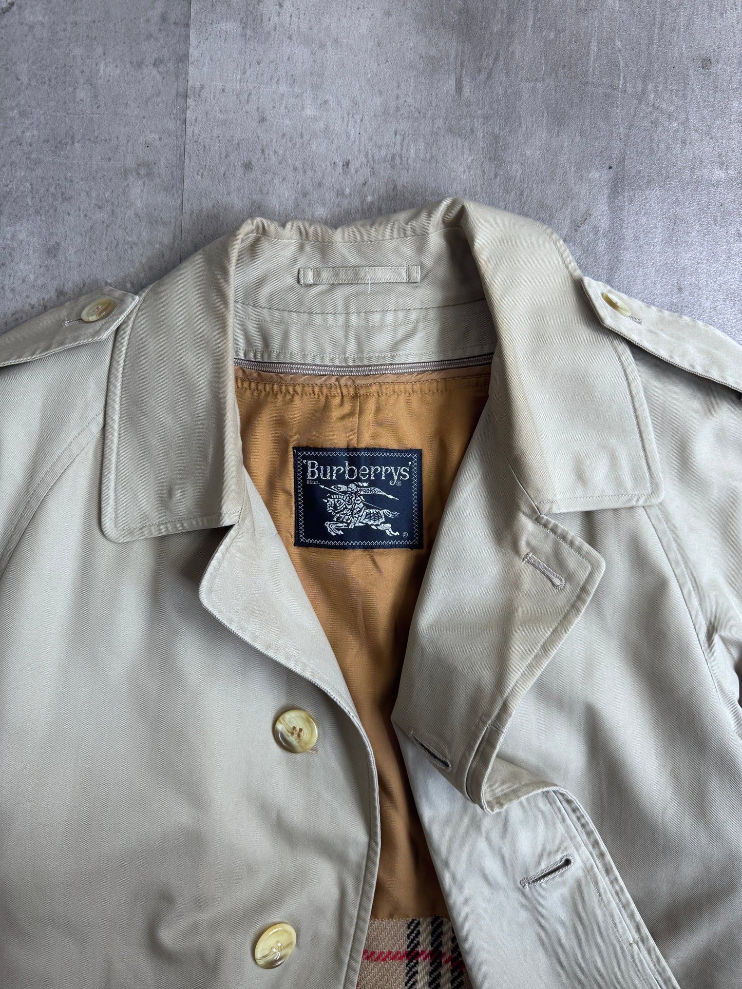 Burberry SIlk Lined Double Breasted Trench Coat