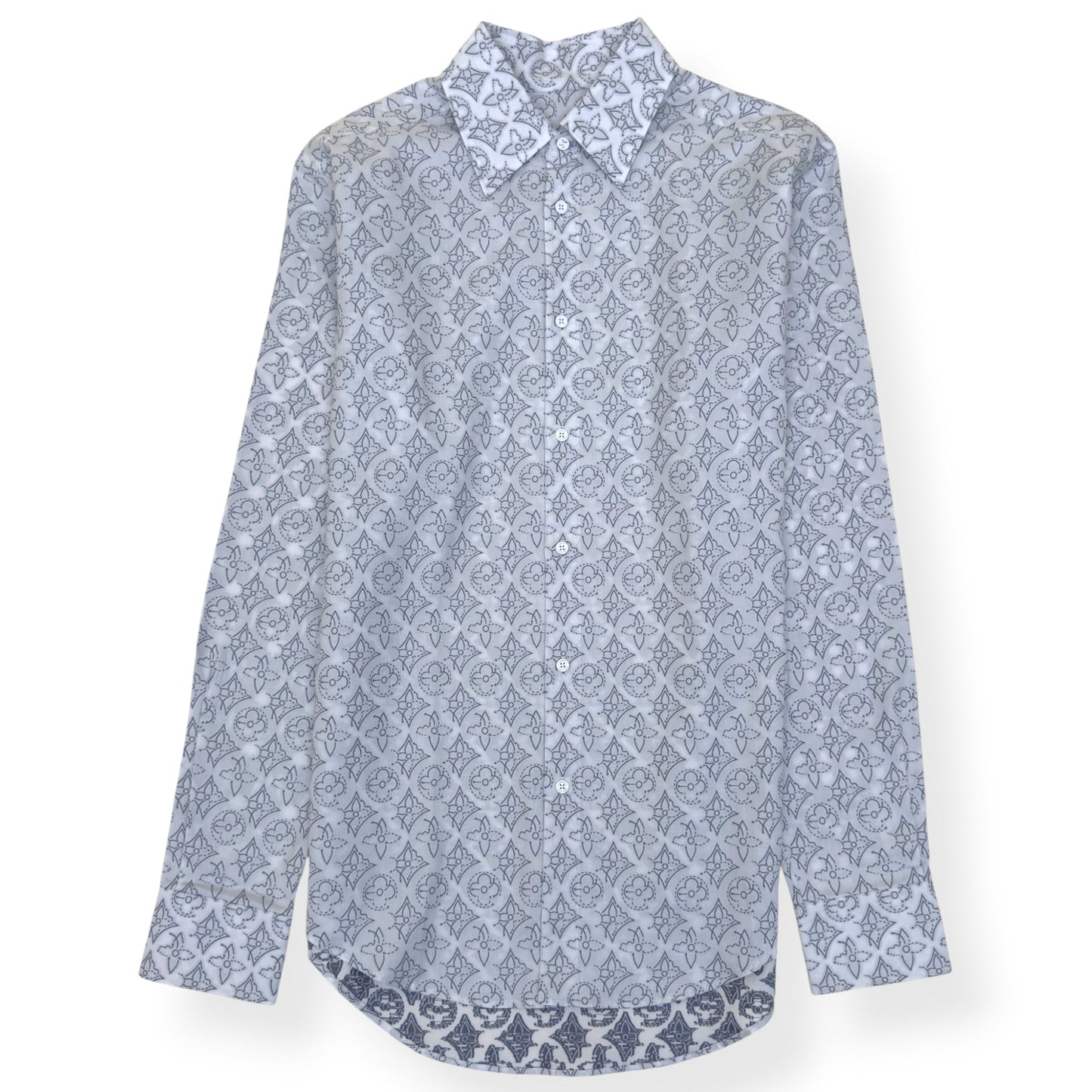 LOUIS VUITTON MONOGRAM SHIRT WHITE / GREY L | Large, Grey