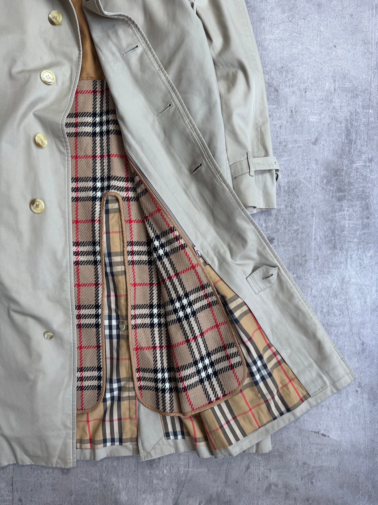 Burberry SIlk Lined Double Breasted Trench Coat