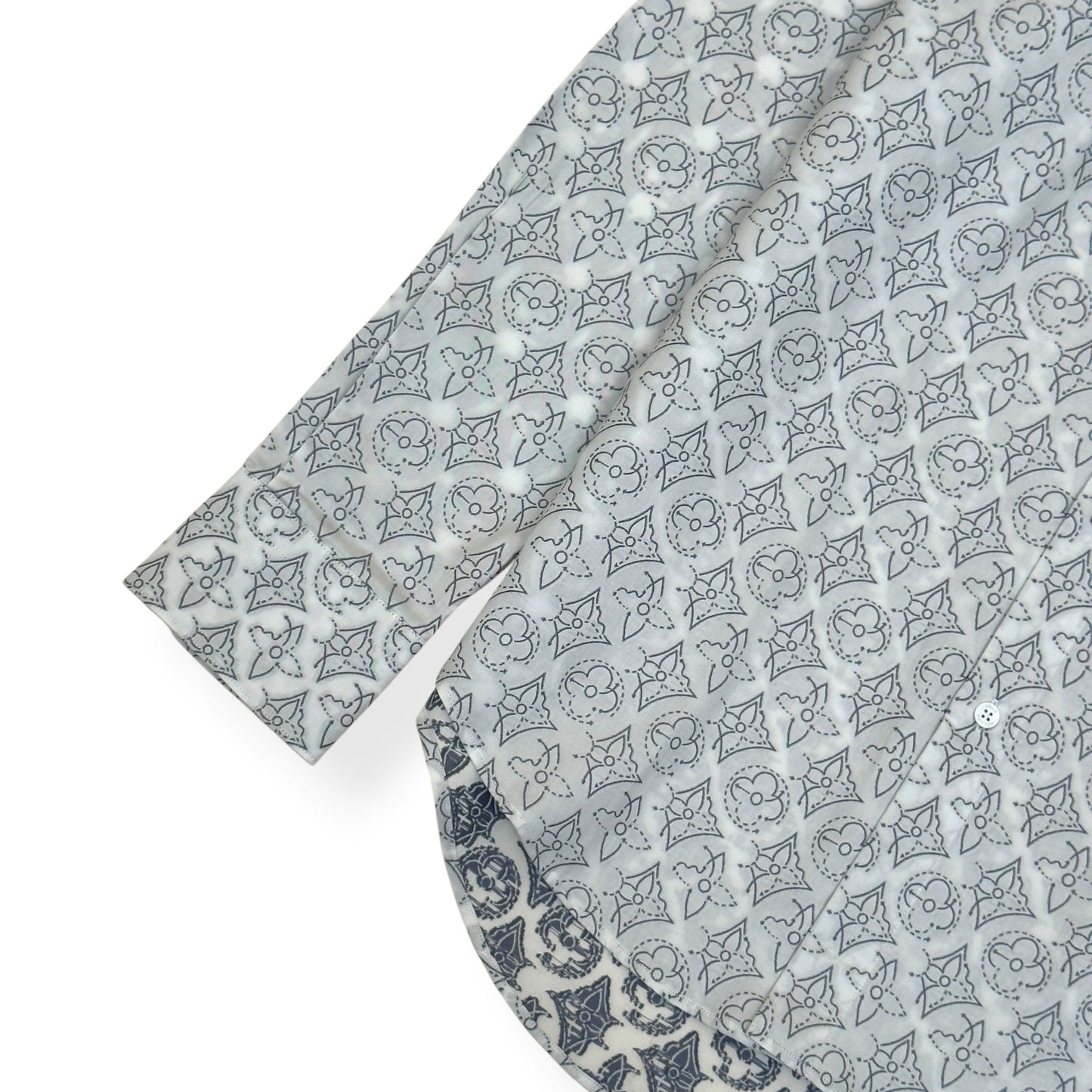 LOUIS VUITTON MONOGRAM SHIRT WHITE / GREY L | Large, Grey