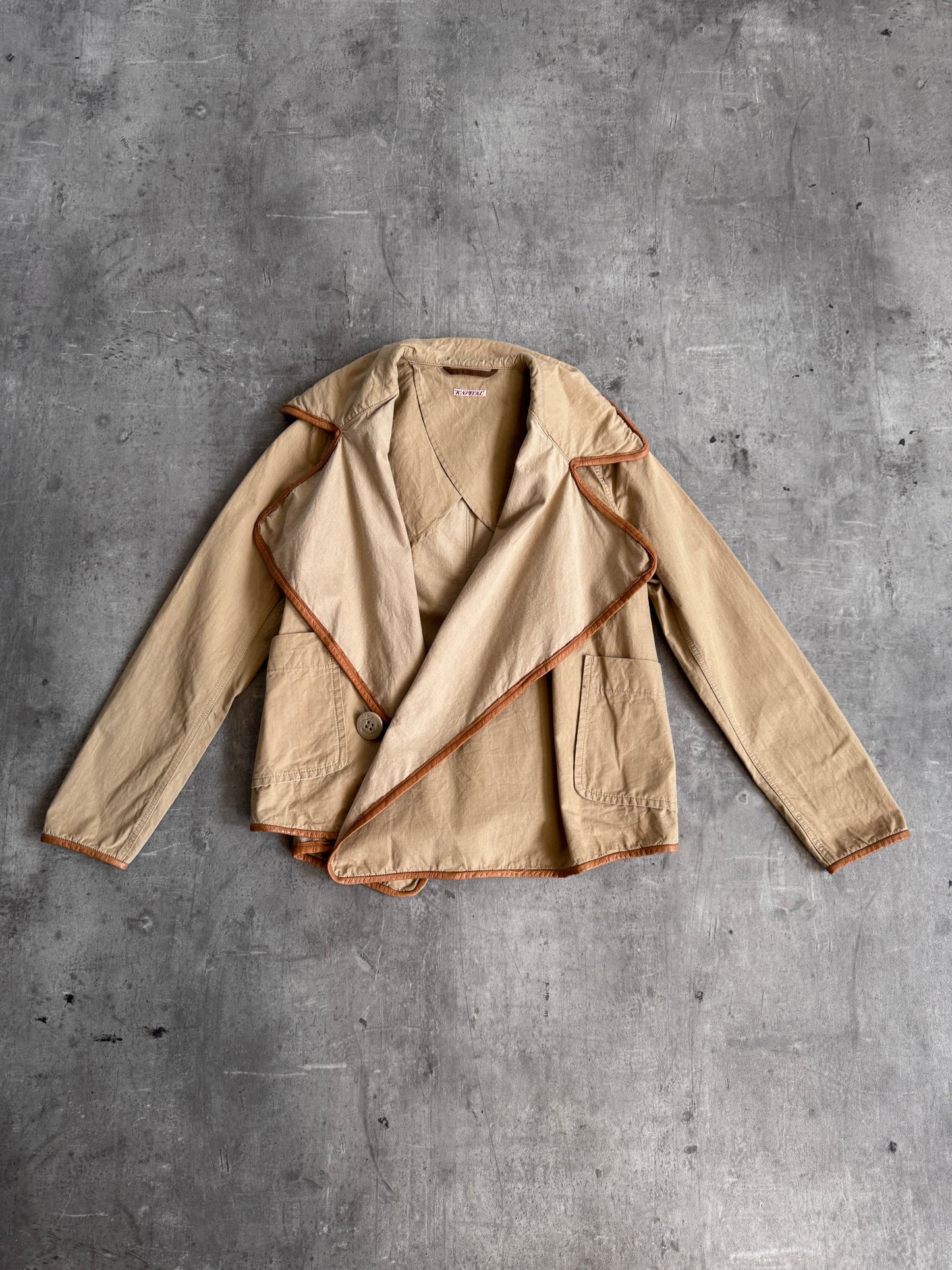 Kapital Beige Cotton Leather Detailed Jacket