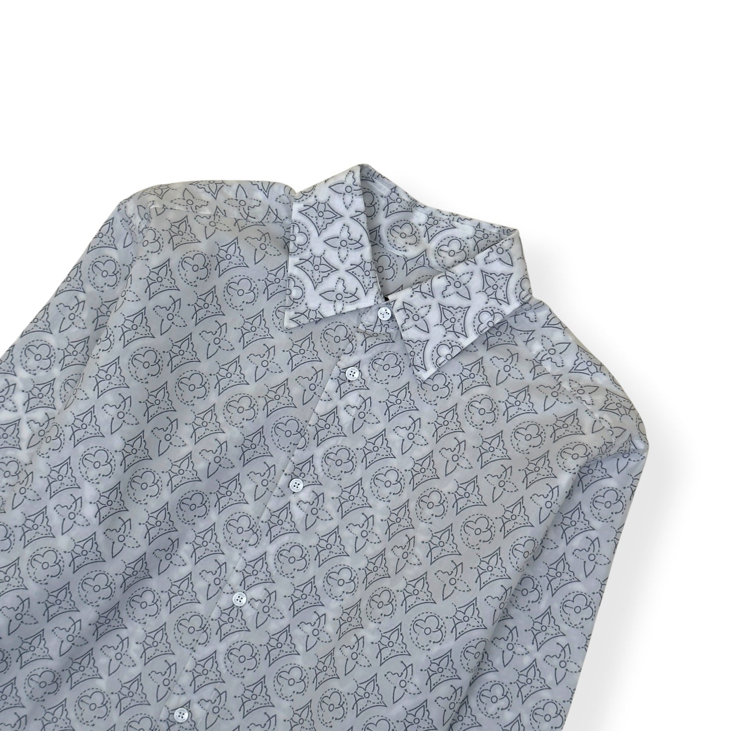 LOUIS VUITTON MONOGRAM SHIRT WHITE / GREY L | Large, Grey