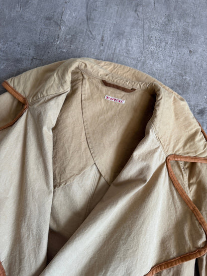 Kapital Beige Cotton Leather Detailed Jacket