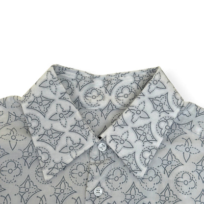 LOUIS VUITTON MONOGRAM SHIRT WHITE / GREY L | Large, Grey