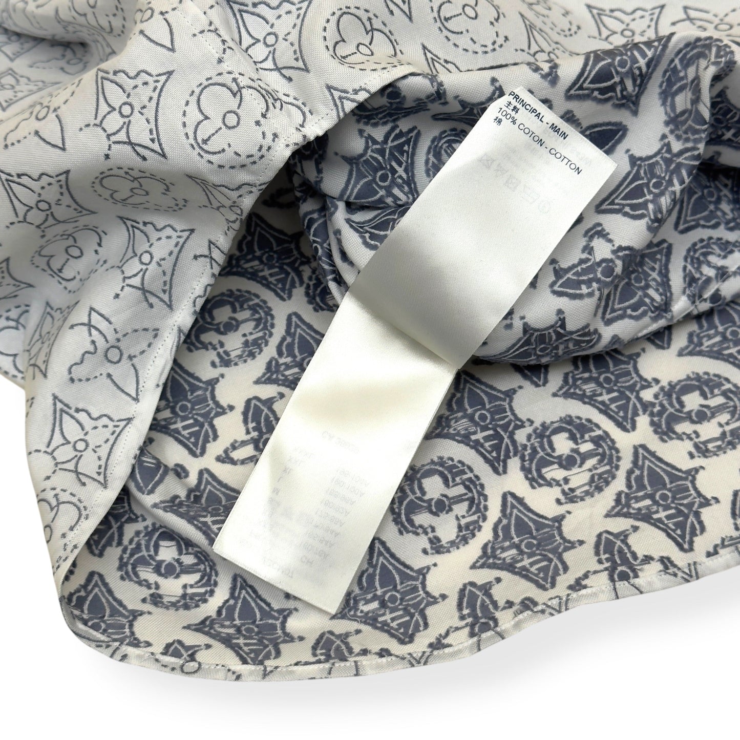 LOUIS VUITTON MONOGRAM SHIRT WHITE / GREY L | Large, Grey