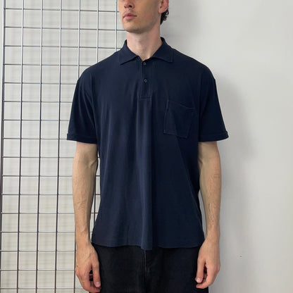 C.P. Company Navy SS99 Short Sleeve Polo Shirt | X-Large, Navy
