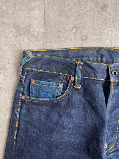 RMC Koi Embroidered Dark Wash Jeans