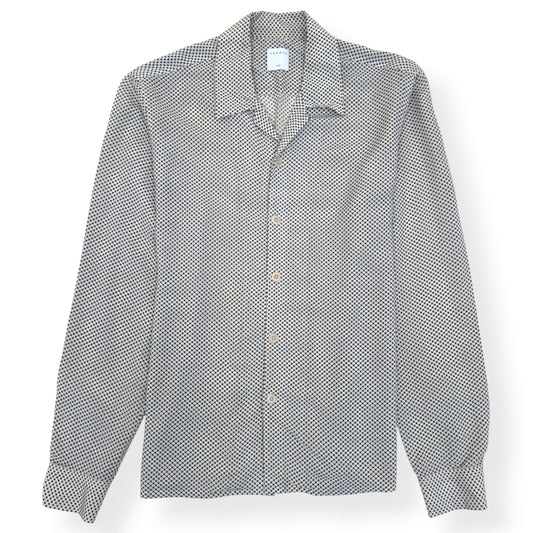 SANDRO LONG-SLEEVE SHIRT BEIGE / BLACK L | Large, Beige