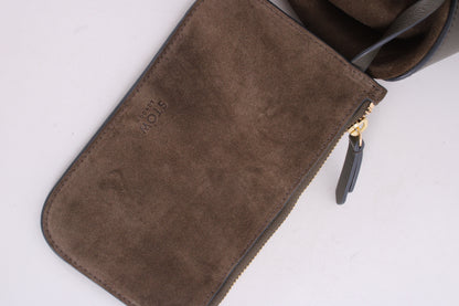 Stow London Suede Curve Bag Drak Green | O/S, Green