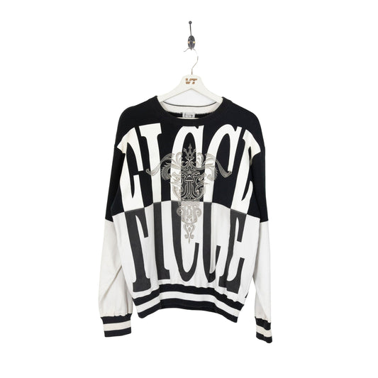 Yoshiyuki Konishi Ficce Two Toned Black and White Logo Sweater