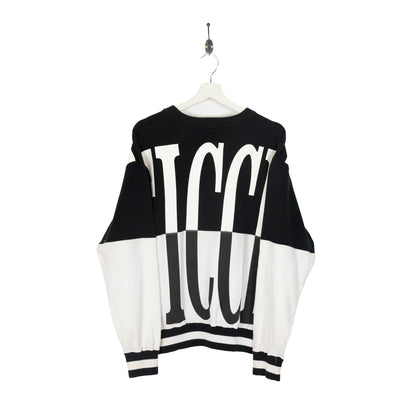 Yoshiyuki Konishi Ficce Two Toned Black and White Logo Sweater