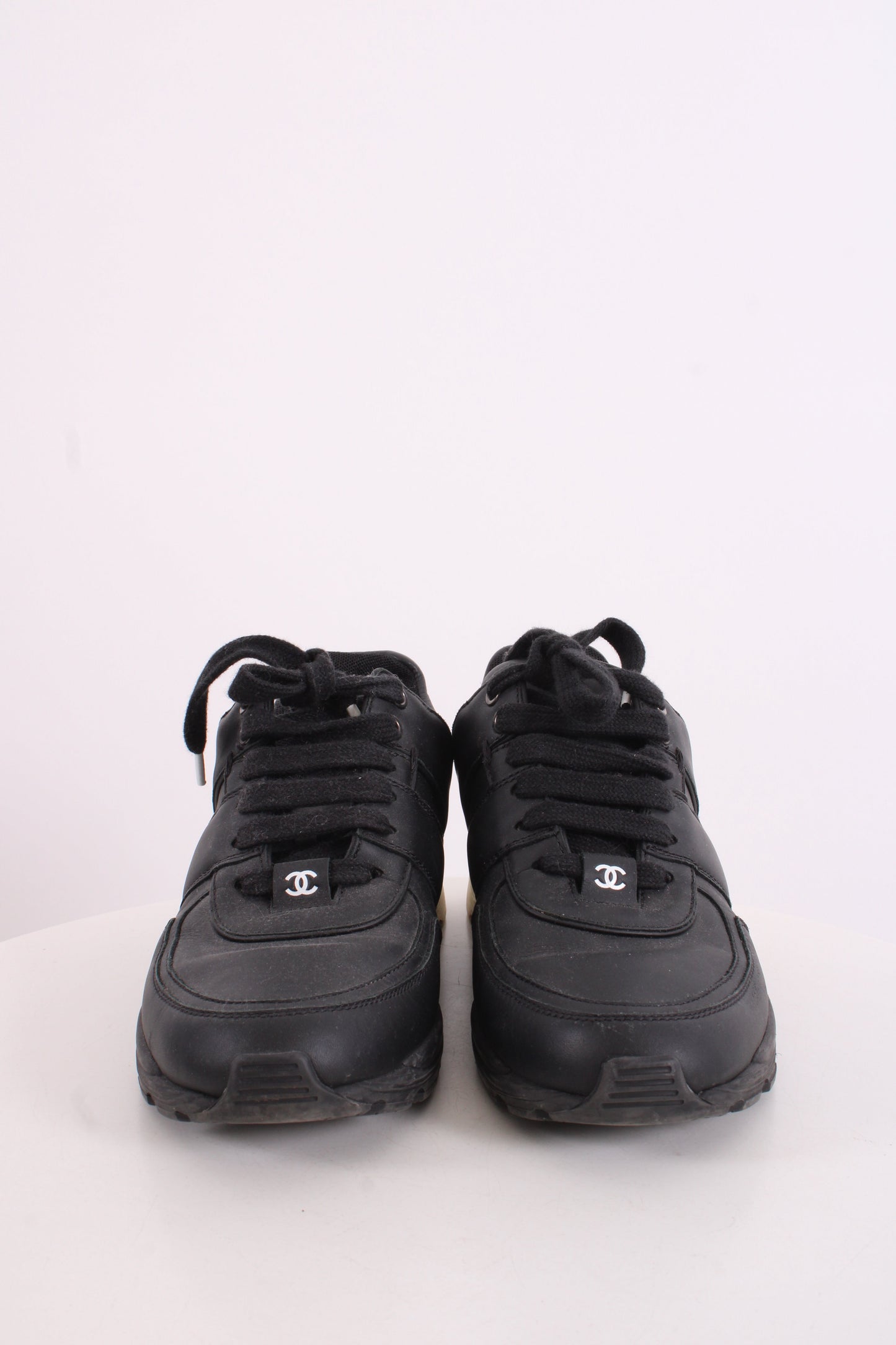 Chanel Trainers Black/ White 37.5 | O/S, Black
