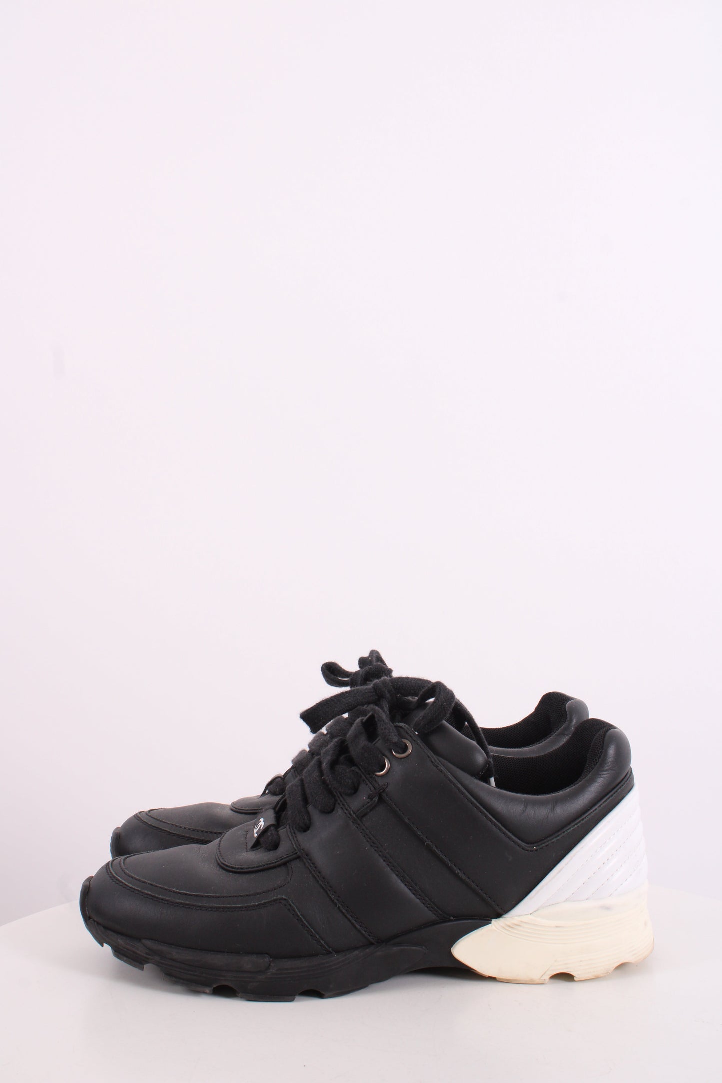 Chanel Trainers Black/ White 37.5 | O/S, Black