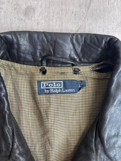 Polo Ralph Lauren Brown Leather Harrington Jacket