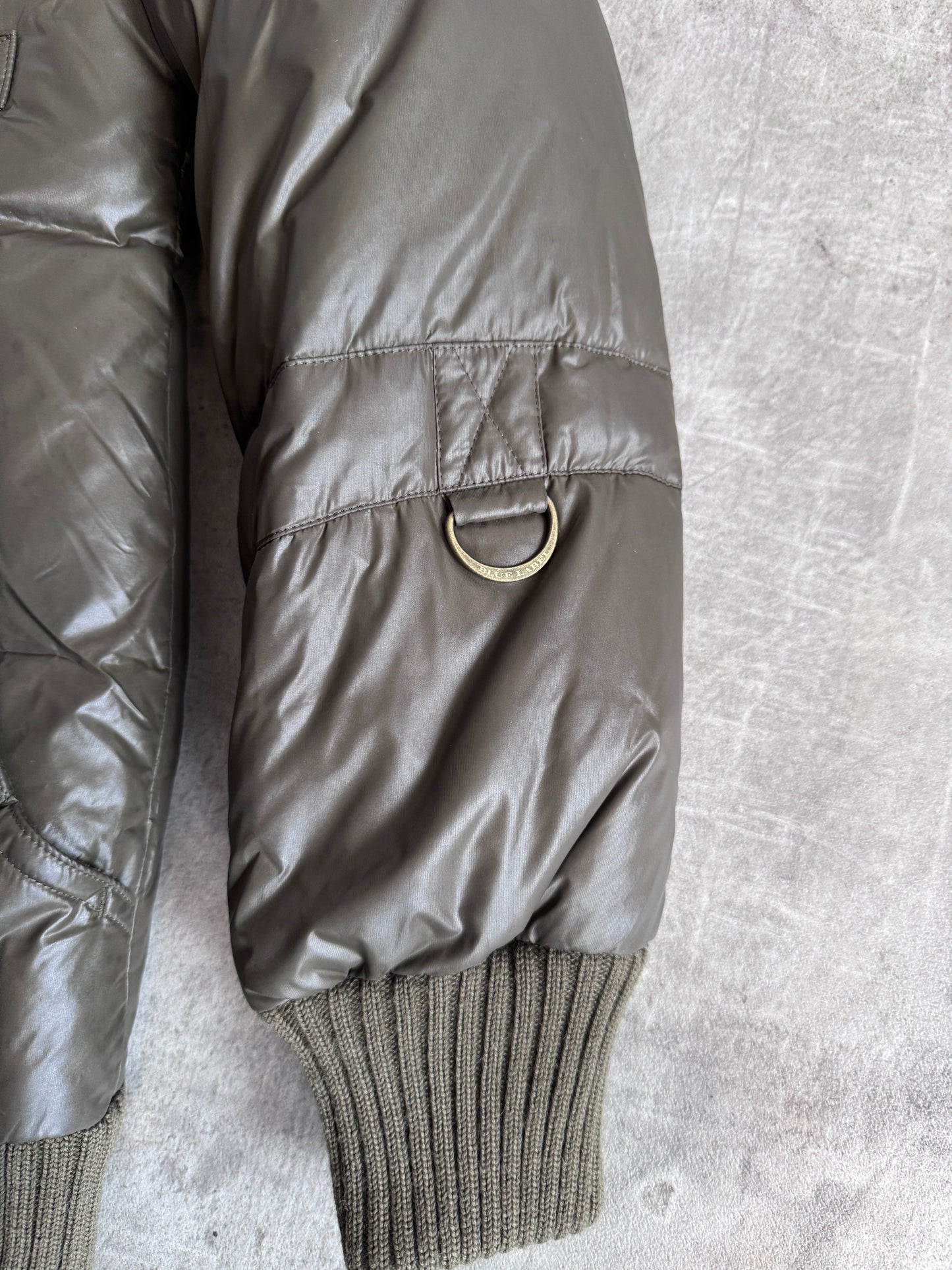 Burberry Blue Label Khaki Fox Fur Trim Parka Coat