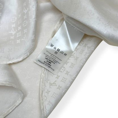 LOUIS VUITTON MINI MONOGRAM SILK EVENING SHIRT BLANC XL | XL, Blanc