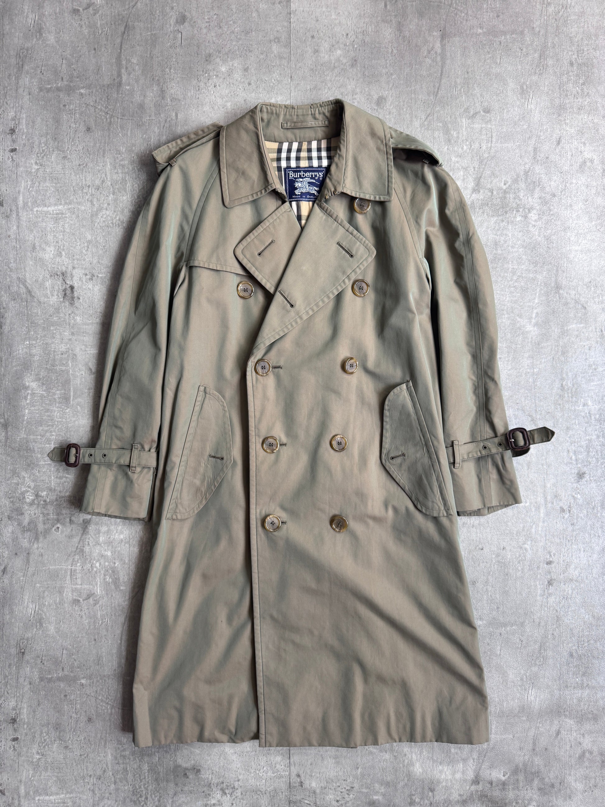 Burberry Double Breasted Khaki Reflective Trench Coat – Known Source