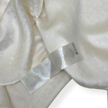 LOUIS VUITTON MINI MONOGRAM SILK EVENING SHIRT BLANC XL | XL, Blanc