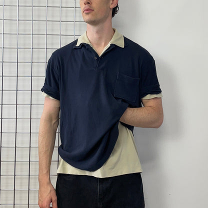 C.P. Company Navy SS99 Short Sleeve Polo Shirt | X-Large, Navy