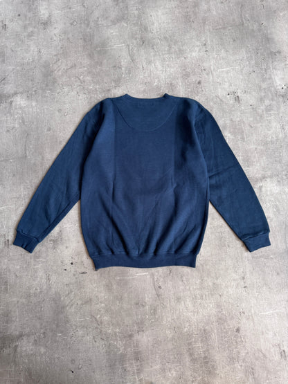 Pierre Balmain Logo Navy Cotton Crewneck