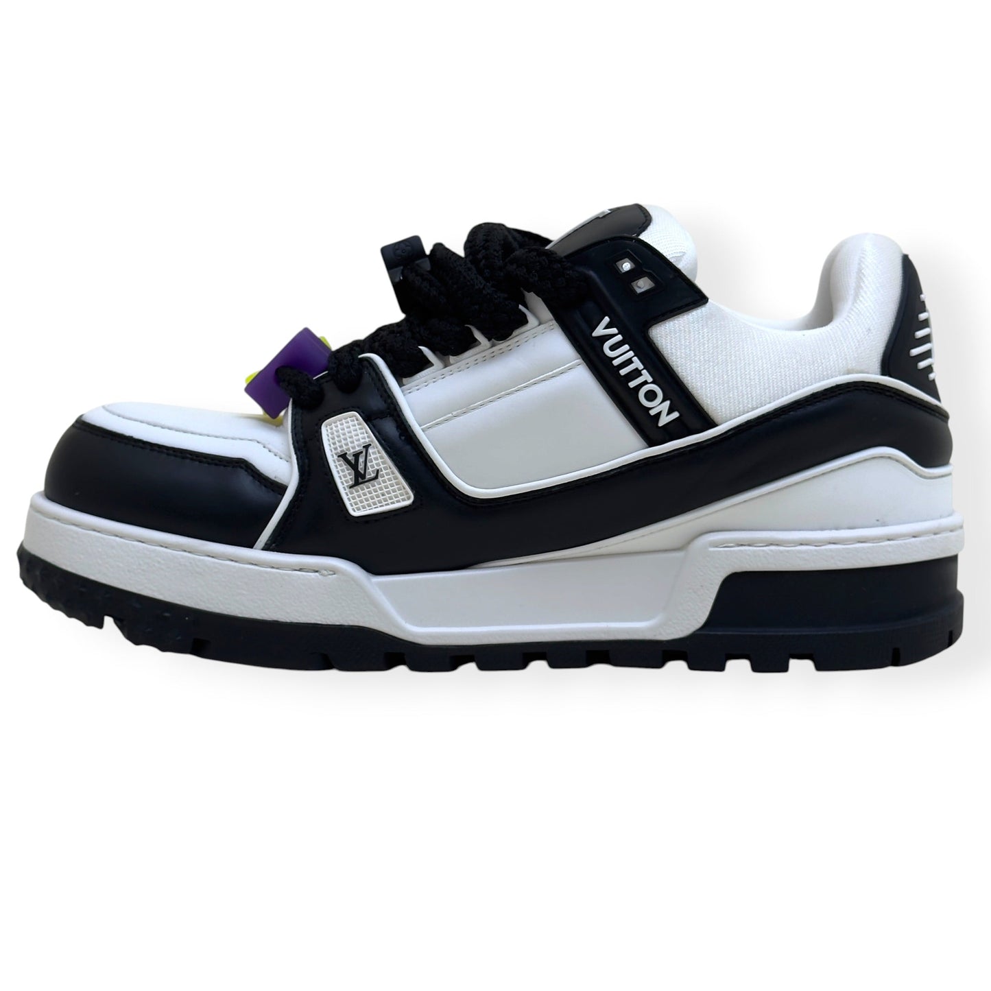 LOUIS VUITTON MAXI LV TRAINER SNEAKER BLACK / WHITE UK9.5 | UK 9.5, Black