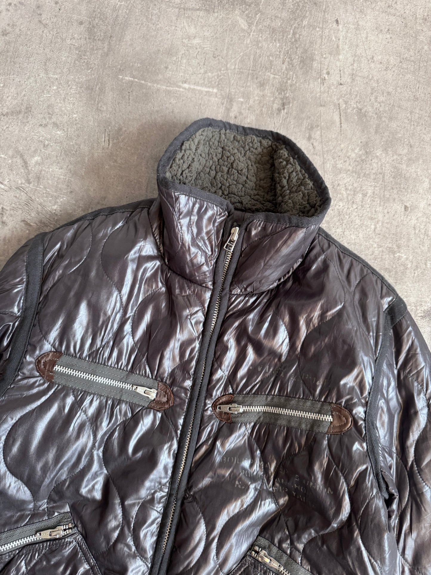 Avirex Fleece Lined Quilted Puffer Jacket