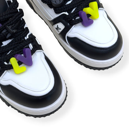 LOUIS VUITTON MAXI LV TRAINER SNEAKER BLACK / WHITE UK9.5 | UK 9.5, Black