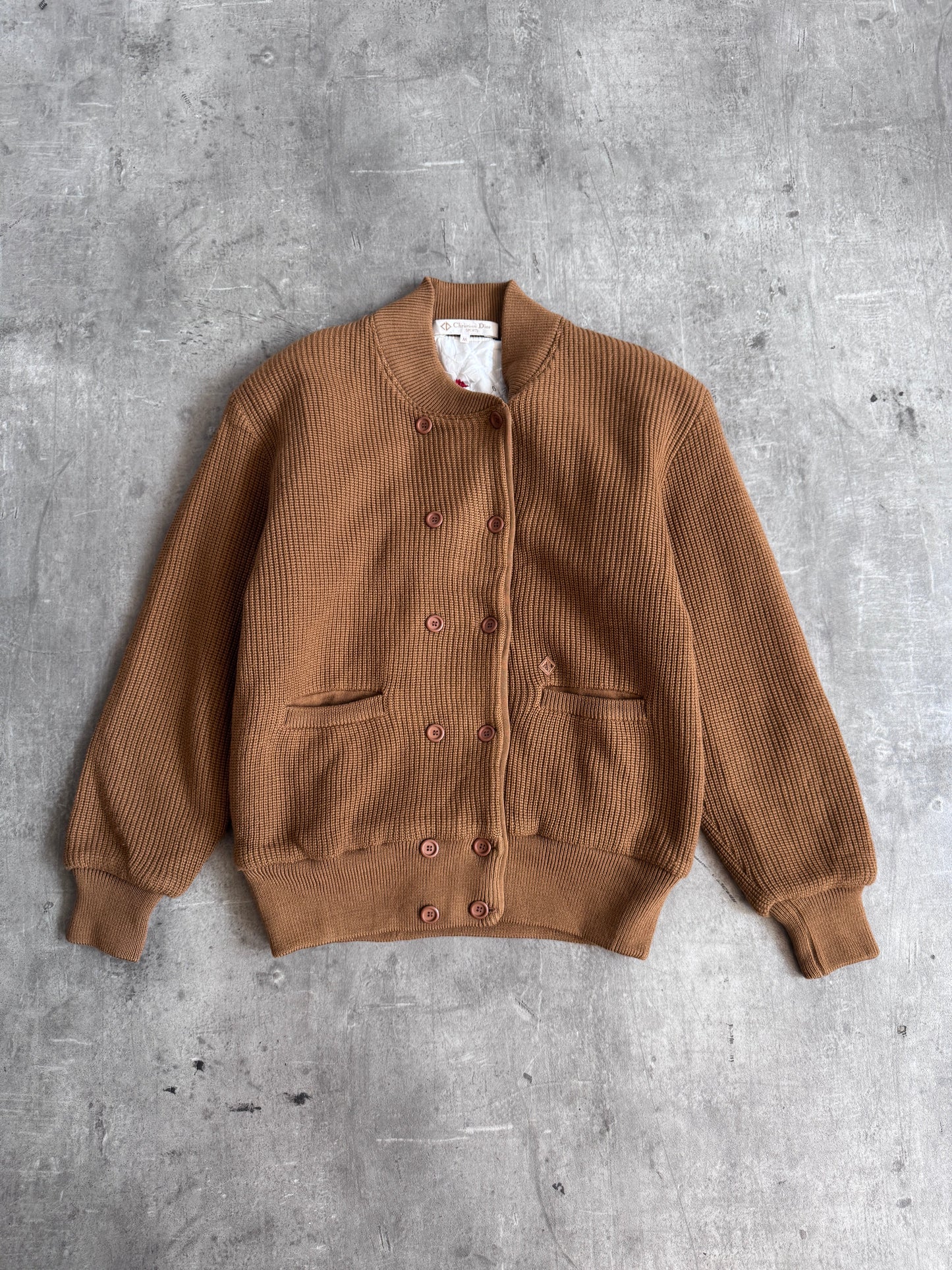 Christian Dior Brown Knit Bomber