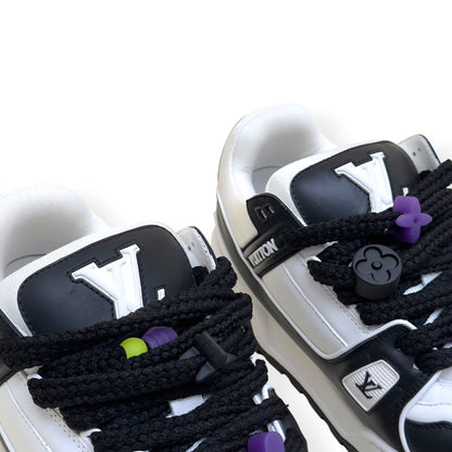 LOUIS VUITTON MAXI LV TRAINER SNEAKER BLACK / WHITE UK9.5 | UK 9.5, Black