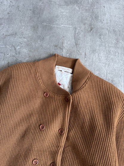 Christian Dior Brown Knit Bomber