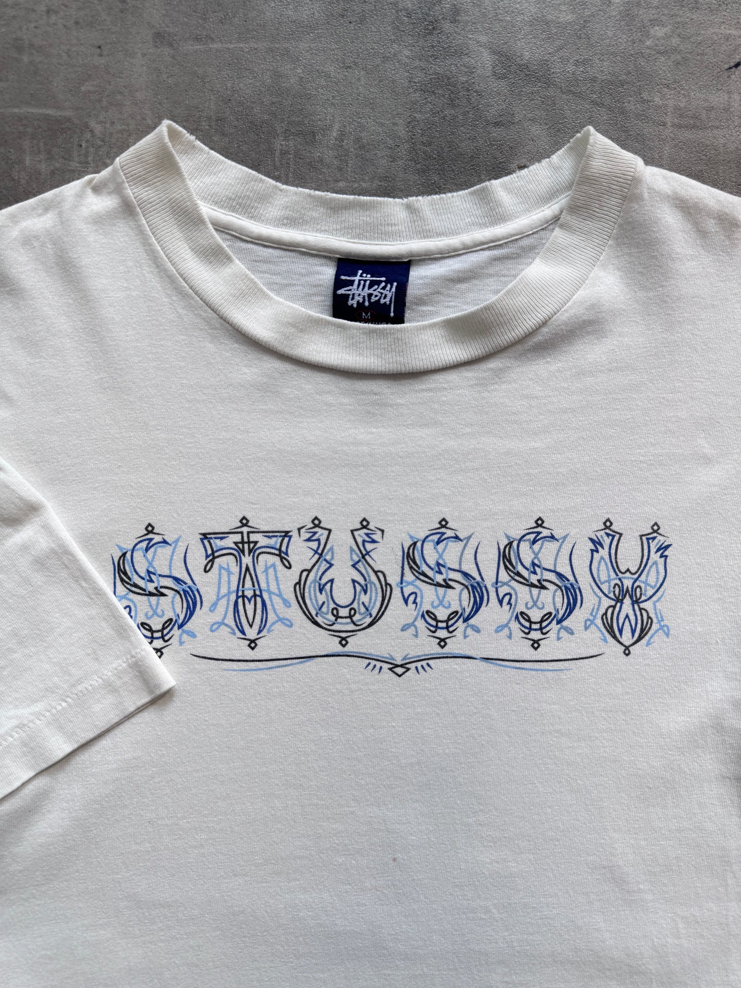 Single Stitch Stussy Graphic Tee | Medium, Multicoloured