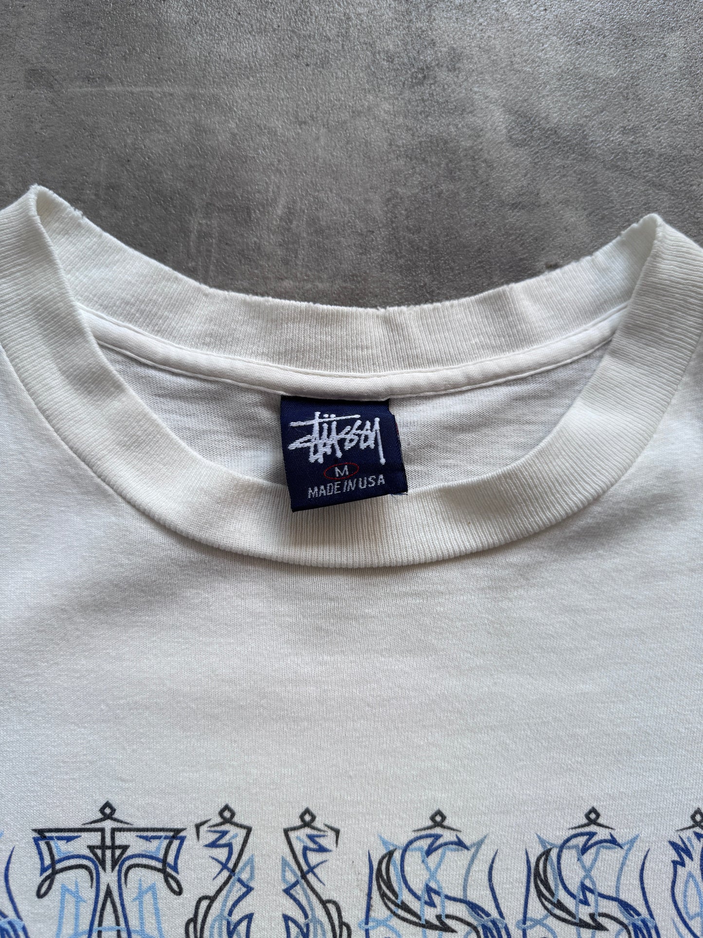 Single Stitch Stussy Graphic Tee | Medium, Multicoloured