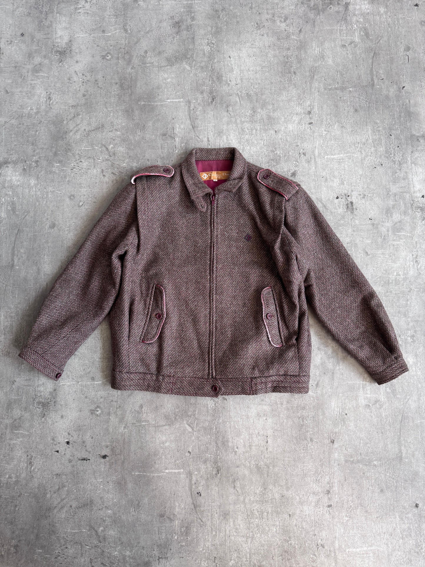 Christian Dior Tweed Structured Bomber