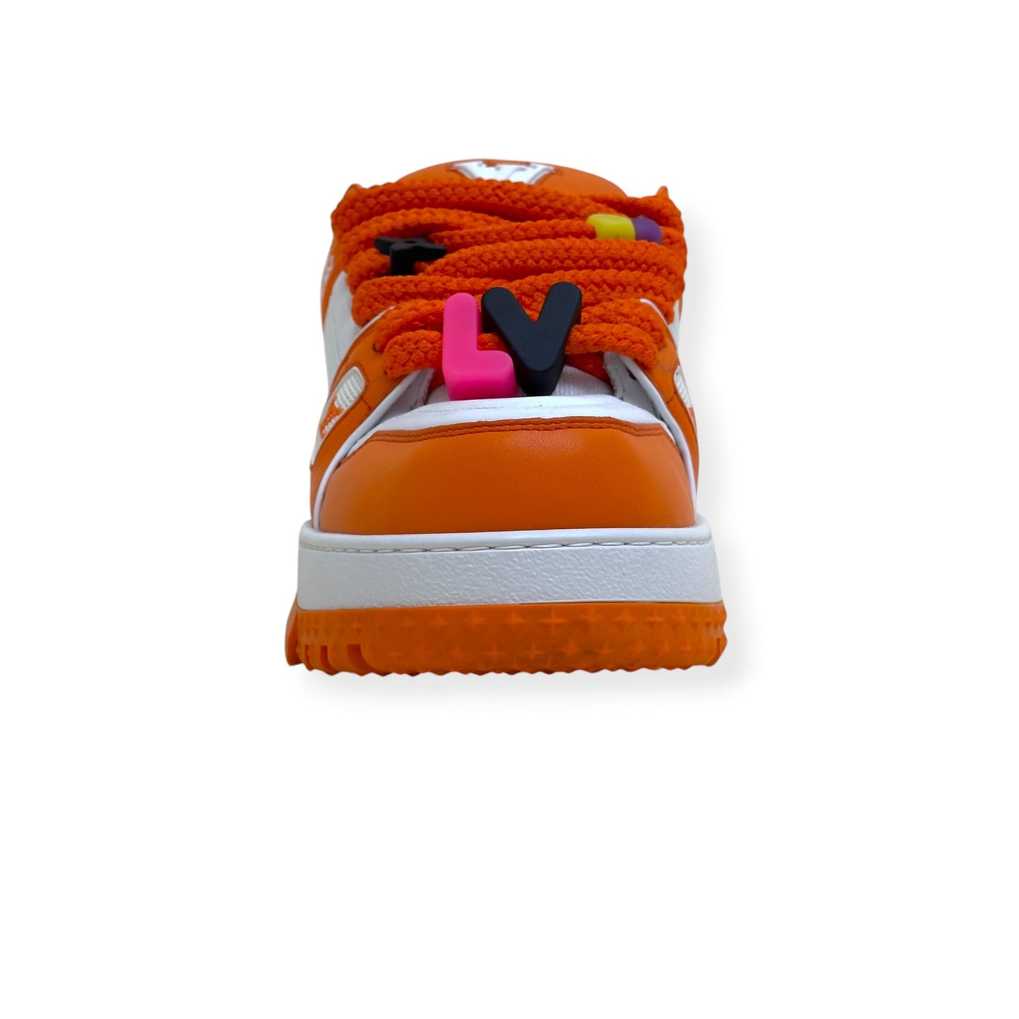 LOUIS VUITTON MAXI LV TRAINER SNEAKER ORANGE / WHITE UK9 | UK 9, Orange
