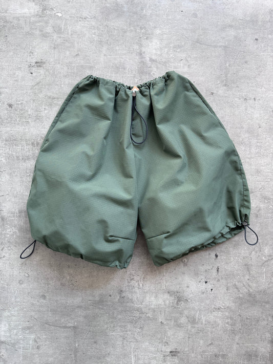VT Rework : Drawstring Cargo Green Shorts | Large, Multicoloured