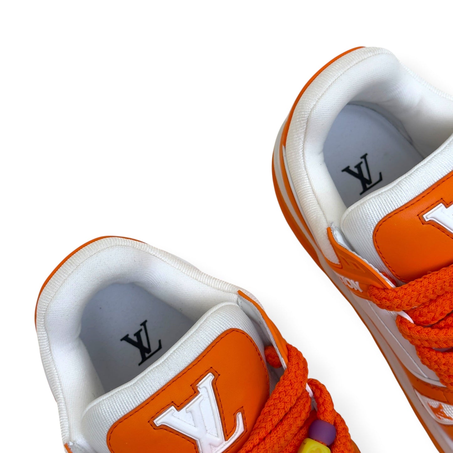 LOUIS VUITTON MAXI LV TRAINER SNEAKER ORANGE / WHITE UK9 | UK 9, Orange