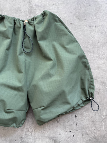 VT Rework : Drawstring Cargo Green Shorts | Large, Multicoloured