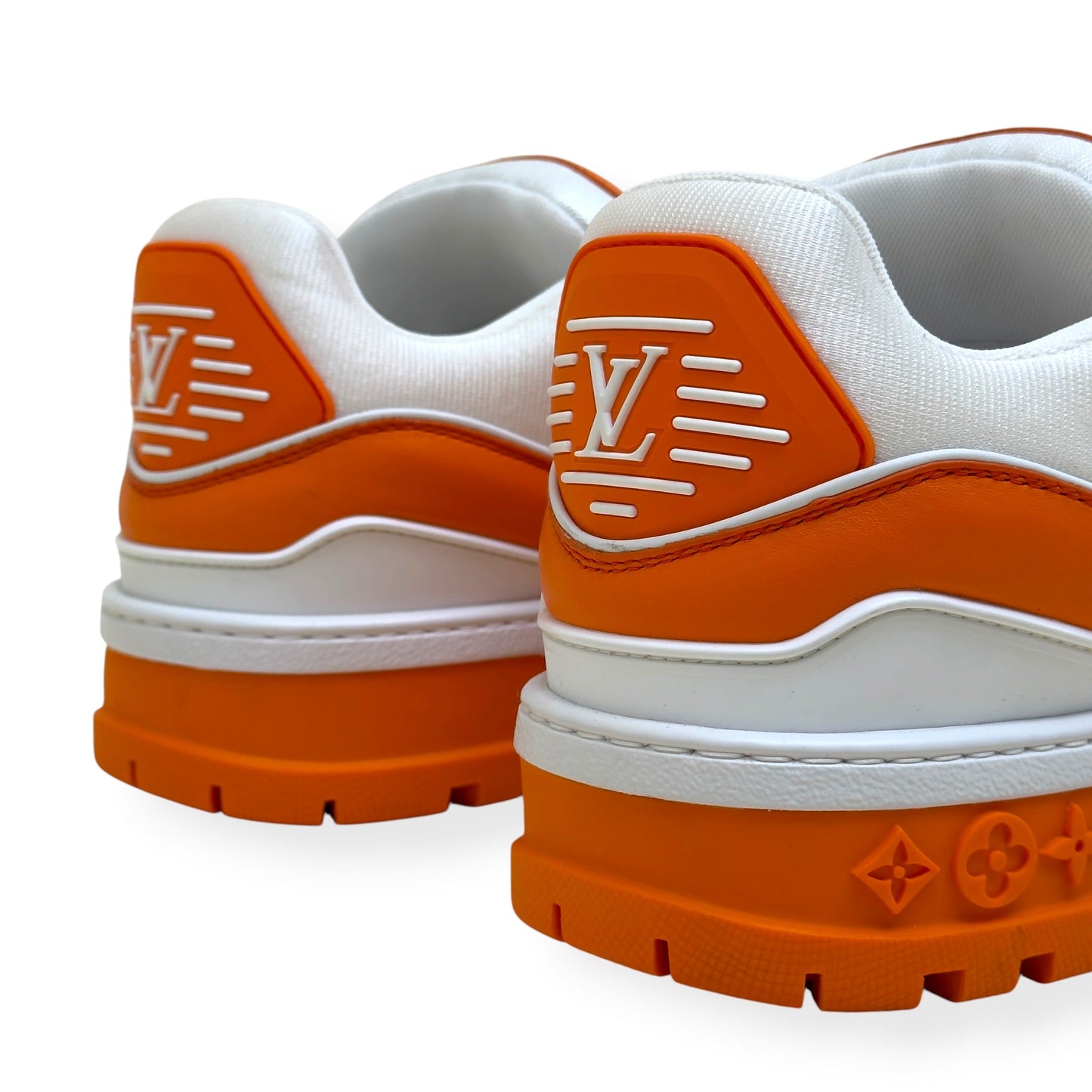 LOUIS VUITTON MAXI LV TRAINER SNEAKER ORANGE / WHITE UK9 | UK 9, Orange